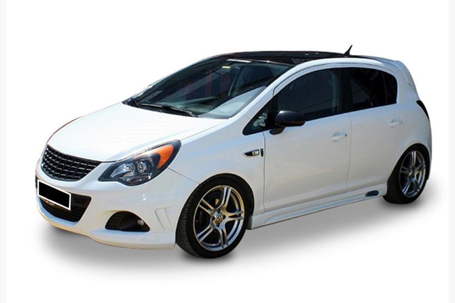 Opel Corsa D 2007-2014 Faldones Laterales DPT V-2 (Negro Brillante) Foto 2