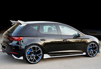 Seat Leon 2013-2020 Faldones Laterales DPT V-3 (2017-2020, Negro Brillante) foto 5