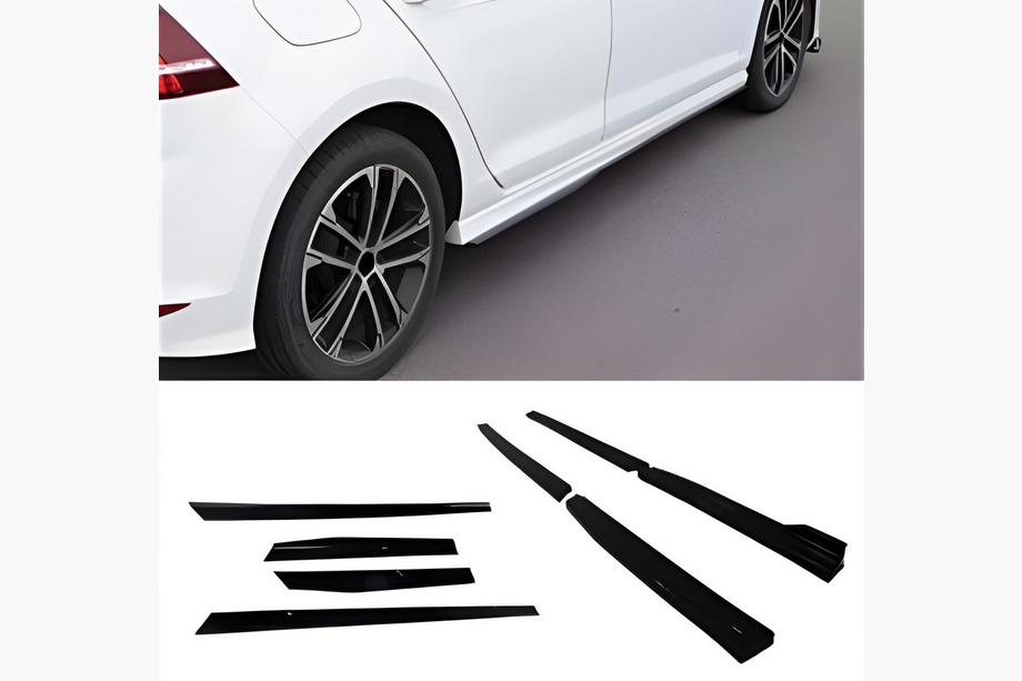 Volkswagen Golf 7/E-Golf 2012-2020 Faldones Laterales DPT V-3 (Negro Brillante) Image