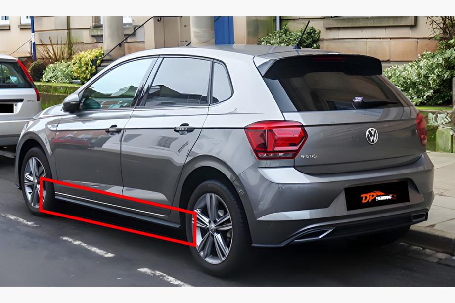 Volkswagen Polo 2017- Faldones Laterales DPT V-2 (Negro Brillante) Foto 1