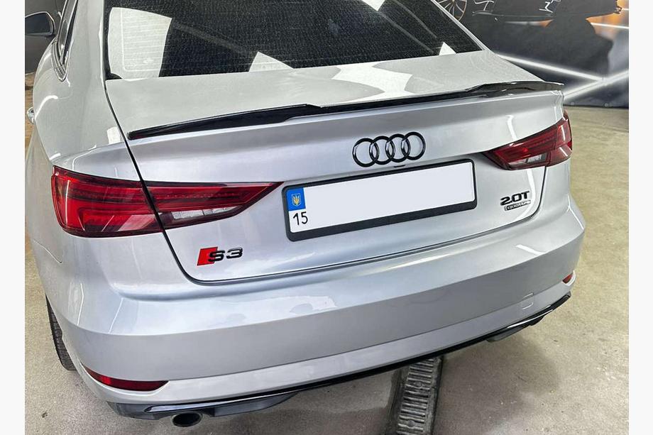Audi A3 2012-2020 Alerón DPT V-5 (Negro Brillante) Image