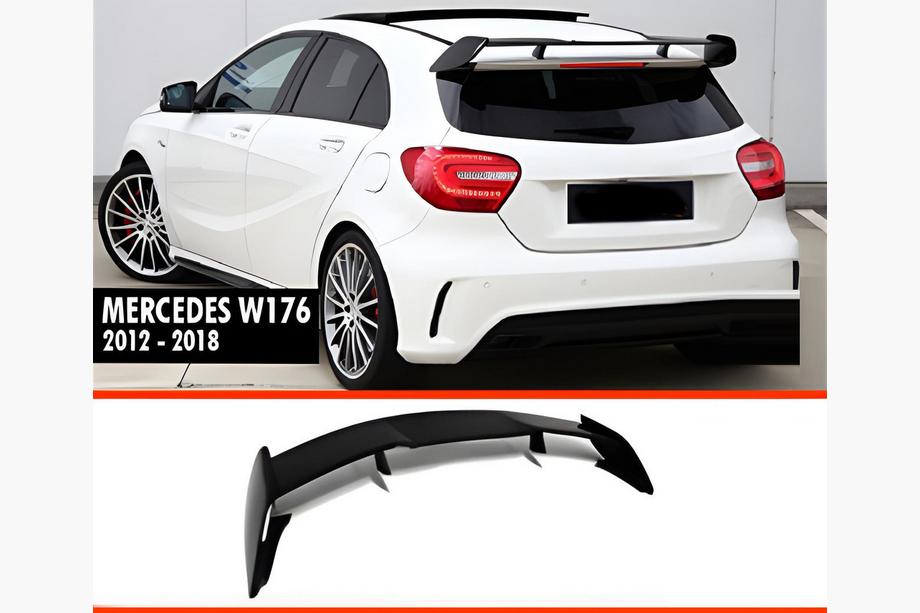 Mercedes A-class W176 2012-2018 Alerón DPT V-2 (Negro Brillante) Image