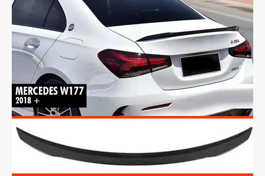 Mercedes A-class W177 2018- Alerón DPT V-2 (SD, Negro Brillante) Image