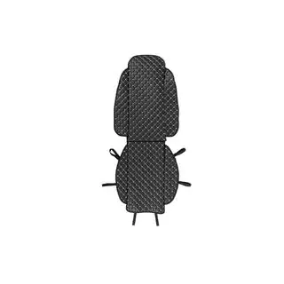Funda de asiento (1 ud, Negra con costura gris) foto 1