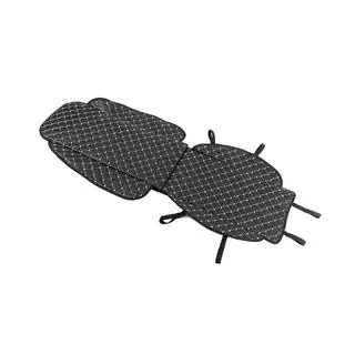 Funda de asiento (1 ud, Negra con costura gris) foto 2