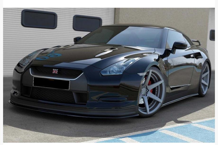 Nissan GT-R 2008-2025 Lip Frontal DPT (Negro Brillante) Foto 4