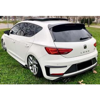 Extensiones de parachoques trasero DPT (2017-2020, 2 piezas, negro brillo) Seat Leon 2013-2020 foto 1