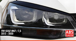 Volkswagen Golf 7/E-Golf 2012-2020 Pestañas Faros DPT (2uds, Negro Brillante) foto 1