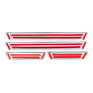 Protectores universales de umbral Opel V-1 (4 uds, acero inoxidable) foto 4