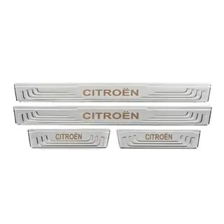 Protectores universales de umbral Citroen V-2 (4 uds, acero inoxidable) foto 2
