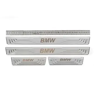 Protectores de umbral universales BMW V-2 (4 uds., acero inoxidable)