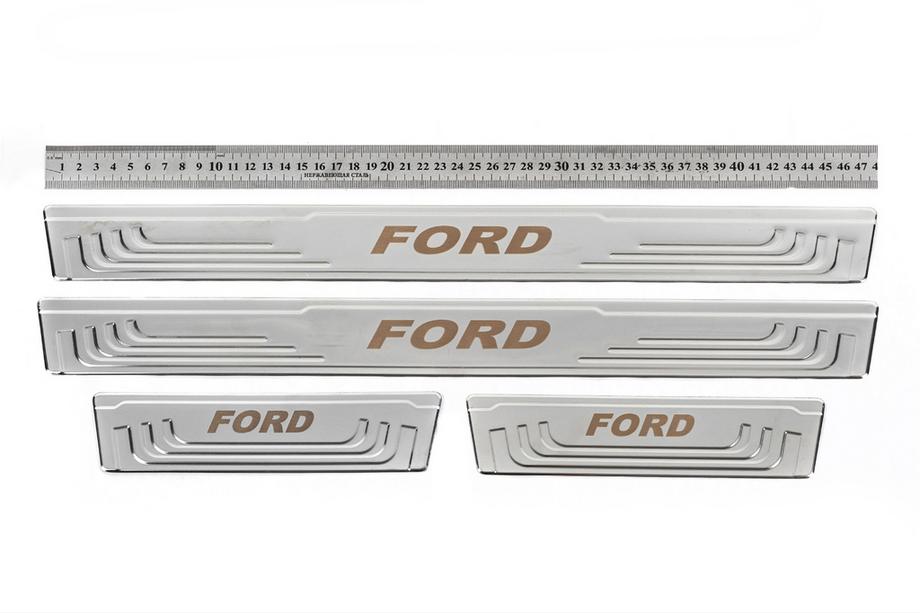 Ford Protectores de umbral universales Ford V-2 (4 uds., acero inoxidable) Image
