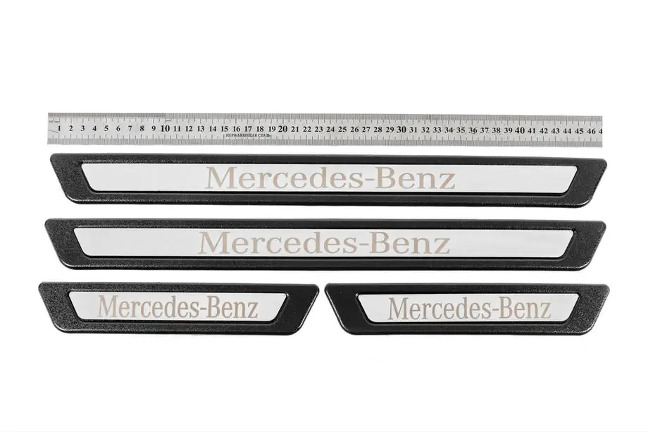 Mercedes-Benz Protectores de umbral universales Mercedes V-3 (4 uds., acero inoxidable) Foto 1