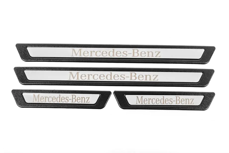 Mercedes-Benz Protectores de umbral universales Mercedes V-3 (4 uds., acero inoxidable) Foto 2