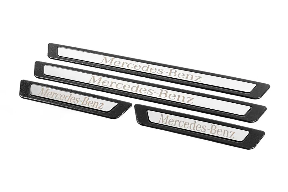 Mercedes-Benz Protectores de umbral universales Mercedes V-3 (4 uds., acero inoxidable) Foto 3