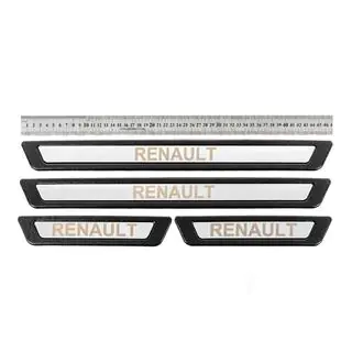 Protectores de umbral universales Renault V-3 (4 uds., acero inoxidable)