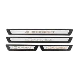 Protectores universales de umbral Chevrolet V-3 (4 uds, acero inoxidable) foto 2