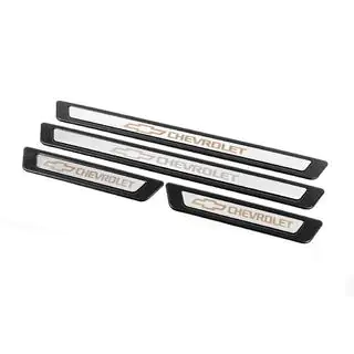 Protectores universales de umbral Chevrolet V-3 (4 uds, acero inoxidable) foto 3