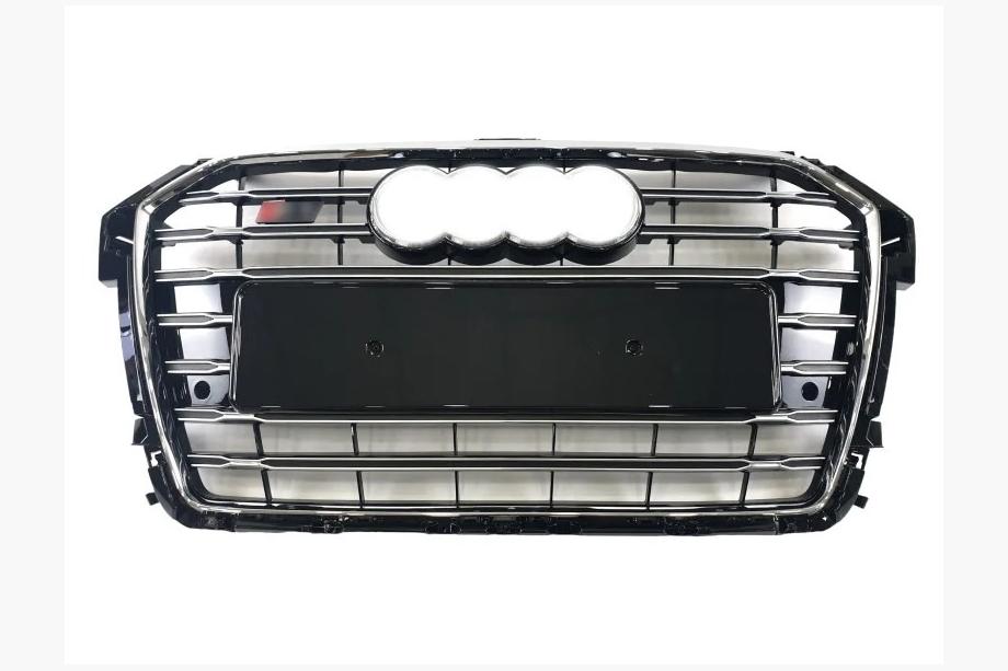 Audi A1 2010-2018 Parrilla delantera S-Style (2014-2018, negra con cromo) Image