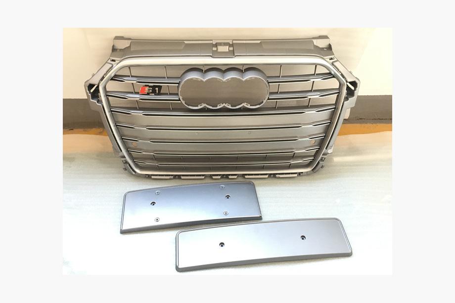 Audi A1 2010-2018 Parrilla delantera S-Style (2014-2018, gris con cromo) Image