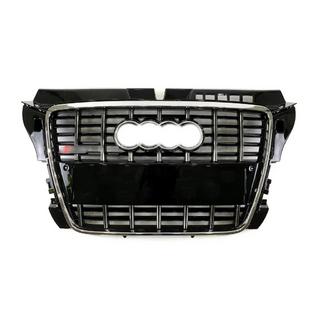 Parrilla Delantera S-Style (2008-2012, Negro con Cromo) Audi A3 2003-2012 foto 1