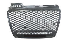 Audi A4 B7 2004-2008 Parrilla delantera RS-Style V-1 (sin logo, negra con cromo) foto 1