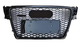 Audi A4 B8 2007-2015 Parrilla Delantera RS-Style V-1 (2007-2011, negra con cromo) foto 1