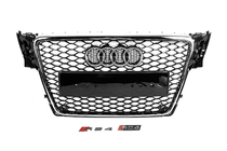Audi A4 B8 2007-2015 Parrilla Delantera RS-Style V-2 (2007-2011, negra con cromo) foto 1