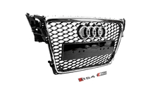 Audi A4 B8 2007-2015 Parrilla Delantera RS-Style V-2 (2007-2011, negra con cromo) foto 3