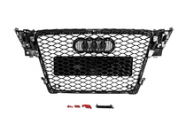 Audi A4 B8 2007-2015 Parrilla Delantera RS-Style V-2 (2007-2011, negra con cromo) foto 4