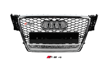 Audi A4 B8 2007-2015 Parrilla delantera con inscripción Quattro RS-style (2007-2011, negra) foto 1