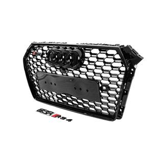 Parrilla delantera estilo RS con emblema Quattro (2015-2019, negro) foto 2