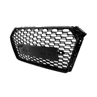 Parrilla delantera estilo RS Quattro (sin logo, 2015-2019, negra) foto 2