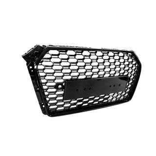 Parrilla delantera estilo RS Quattro (sin logo, 2015-2019, negra) foto 3