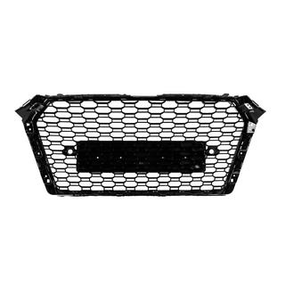 Parrilla delantera estilo RS Quattro (sin logo, 2015-2019, negra) foto 4