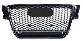Audi A5 2007-2015 Parrilla Delantera RS-Style con Inscripción Quattro (2007-2011, negra) foto 1