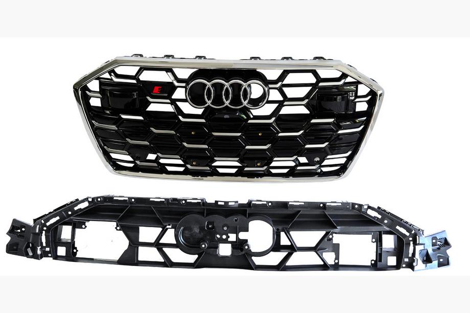 Audi A6 C8 2018–2025 Parrilla delantera RS-Style (2024-, gris con cromo) Image
