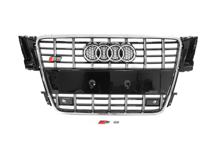 Audi A5 2007-2015 Parrilla delantera S-Style (2007-2011, negra con cromo) Image