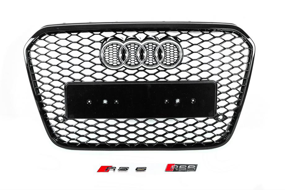 Audi A6 C7 2011-2017 Parrilla delantera negra RS-style (2011-2014) Image