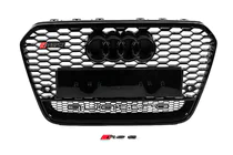 Audi A6 C7 2011-2017 Parrilla delantera RS-style negra con emblema Quattro (2011-2014) foto 1