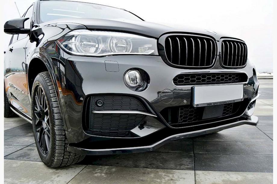 BMW X5 F15 2013-2018 Lip delantero DPT V-1 (para M-Sport, Negro Brillante) Foto 3