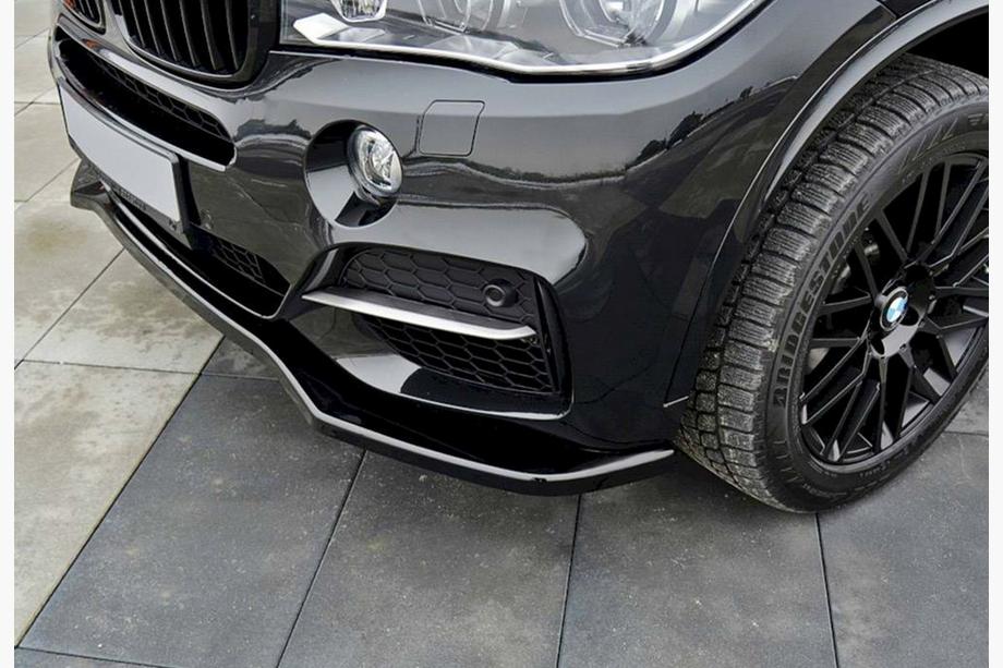BMW X5 F15 2013-2018 Lip delantero DPT V-1 (para M-Sport, Negro Brillante) Foto 1