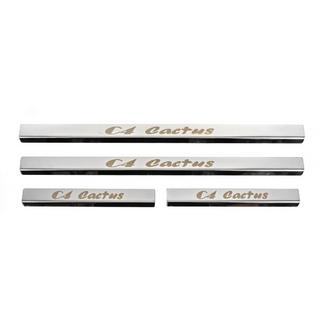 Protector de umbral Carmos (4 uds, acero inoxidable) Citroen Cactus 2014-2020 foto 1