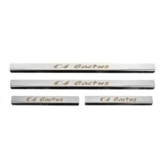 Protector de umbral Carmos (4 uds, acero inoxidable) Citroen Cactus 2014-2020 foto 1