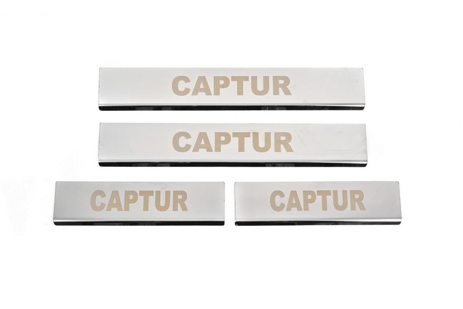 Renault Captur 2013-2019 Protector de umbral Carmos (4 uds, acero inoxidable) Foto 1