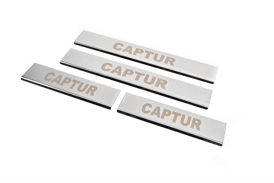 Renault Captur 2013-2019 Protector de umbral Carmos (4 uds, acero inoxidable) Foto 2