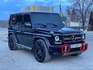 Mercedes G class W463 1990-2018 Inserciones de acero inoxidable para parachoques (2 uds, AMG) foto 2