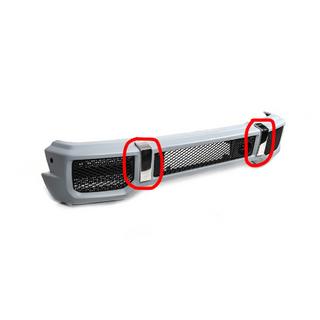 Inserciones de acero inoxidable para parachoques (2 uds, AMG) Mercedes G сlass W463 1990-2018 foto 1