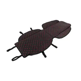Funda de asiento ECO (1 ud, Negra con costura roja) foto 3