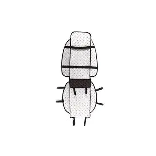 Funda de asiento ECO (1 ud, Negra con costura roja) foto 4